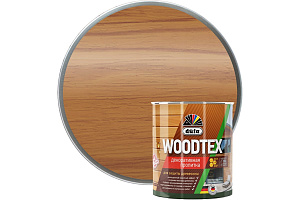 Пропитка декоративная для защиты древесины алкидная Woodtex Тик 0.9л 426854