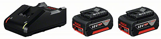 Аккумулятор Bosch 18 В 2х4,0Ah + GAL 18V-40 1 600 A01 9S0
