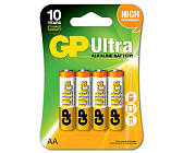 Батарейка GP АА Ultra Alkaline LR06 BP4 (4шт) 421596