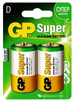 Батарейка GP D Super Alkaline LR20 BP2 (2шт)