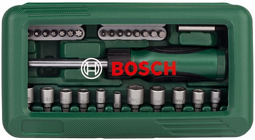 фото Набор бит и торцевых ключей с отверткой (46 штук) Bosch 2.607.019.504