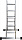 Лестница двухсекционная Dogrular 2х 5 ступеней алюминий шарнир 511205