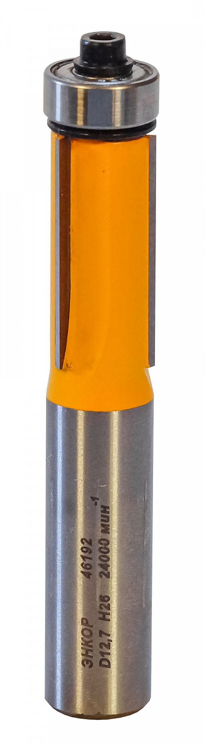 Фреза кромочная прямая ф12,7 x 26 мм хвостовик 12 мм Энкор 46192
