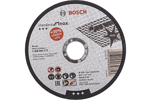 Круг отрезной Bosch ф125х1,6х22 д/мет Standard for Inox1шт/25 2 608 603 172