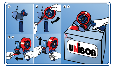 Диспенсер для скотча 50 мм UNIBOB 00219