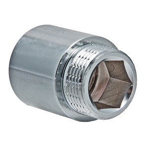 Удлинитель Valtec 1/2" х  15 хромированный  FM круглый (10/250) VTr.198.C.0415