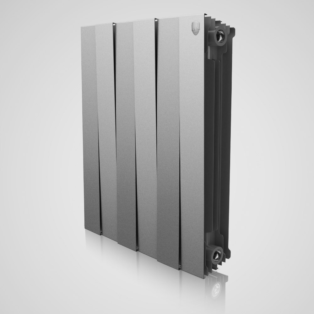 Биметаллический радиатор Royal Thermo PianoForte 500/100 10 секций серебро 1093823