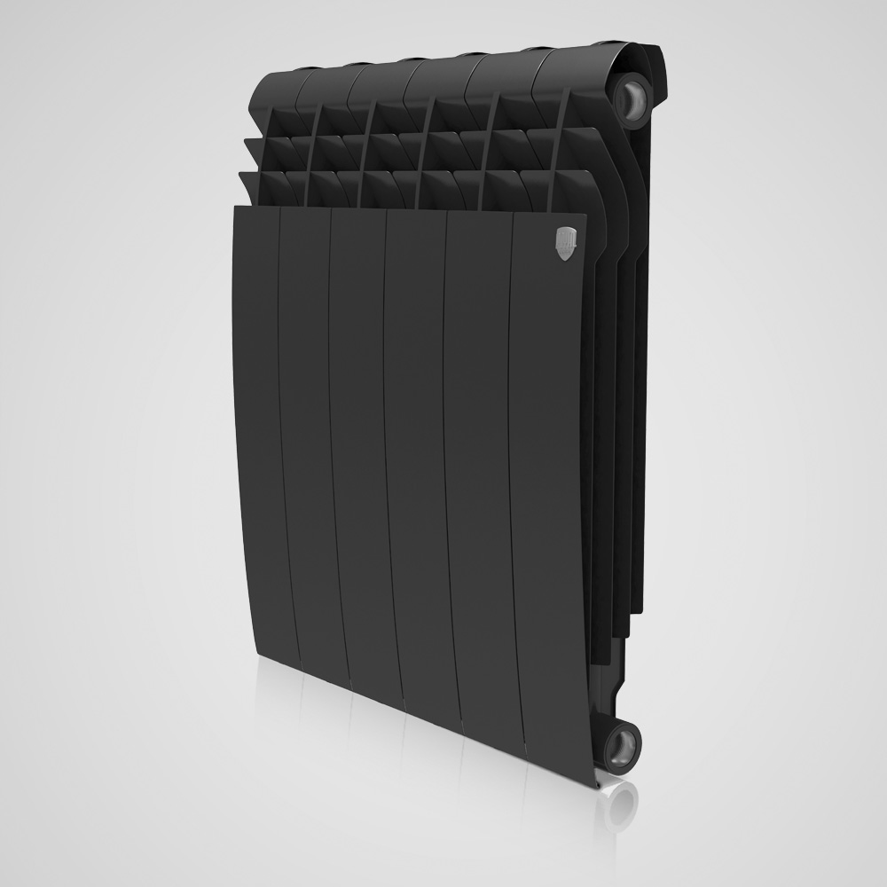 Биметаллический радиатор Royal Thermo BiLiner 500/87   6 секций чёрный