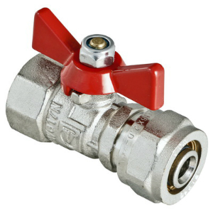 Кран шаровой 16 х 1/2" бабочка для металло-пластиковых труб Valtec VT.342.N.1604 Кран шаровой 16 х 1/2" бабочка для металло-пластиковых труб Valtec VT.342.N.1604