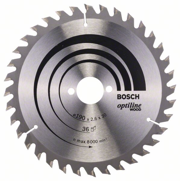 Диск пильный по дереву (190x30 z36) BOSCH Optiline Wood 2.608.640.616