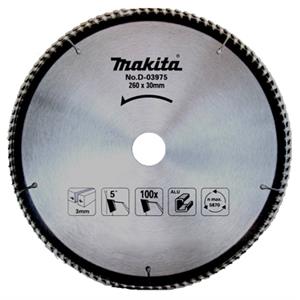 Диск пильный по алюминию (260x30/15.88x2 z100) Makita D-03975