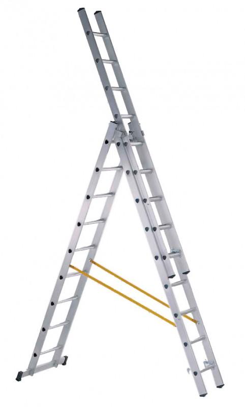 Лестница трехсекционная Z300 3х 8 ступеней Zarges 42538