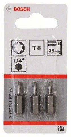 Вставка TORX T 8 25мм XH 3шт Вставка TORX T 8 25мм XH 3шт