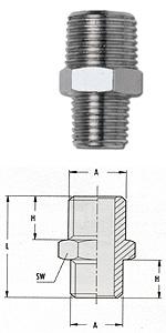 Переходник 1/4"х1/2" GAV 1222/5 12019