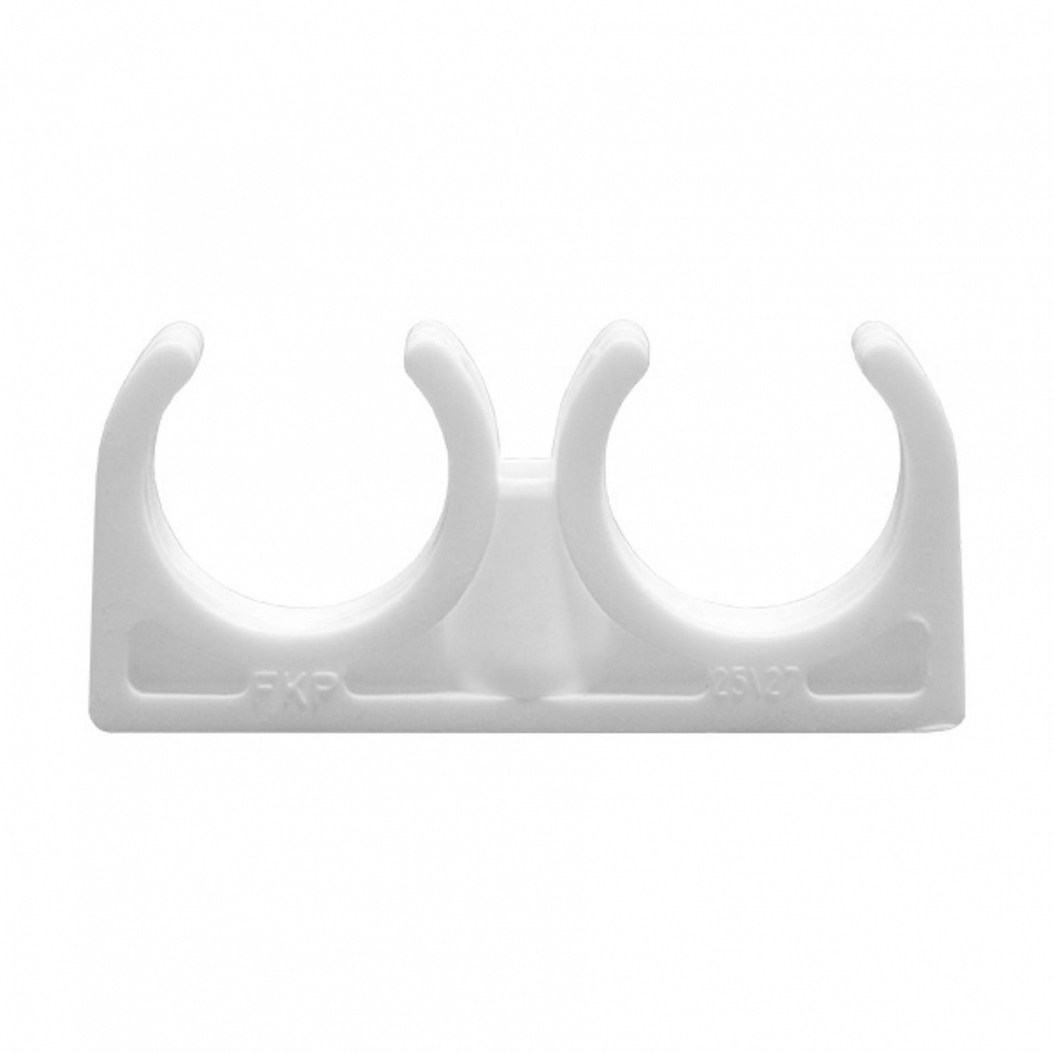 Крепление для трубы двойное Valfex 32мм белое (60/240) 10161032