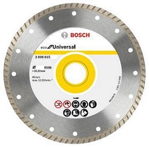 Круг алмазный Bosch ф125х22 ECO Univ.Turbo1/10 шт 2 608 615 046