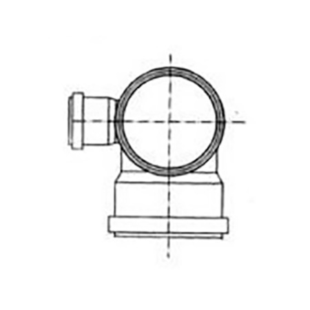 Крестовина PP двухплоскостная ф110/110/050 x 87° COMFORT левая Sinikon 512033.K