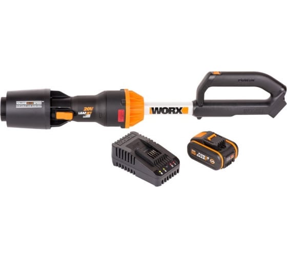 Воздуходувка аккумуляторная Worx WG543E, 20 В, 4 АЧ х 1, ЗУ 2А