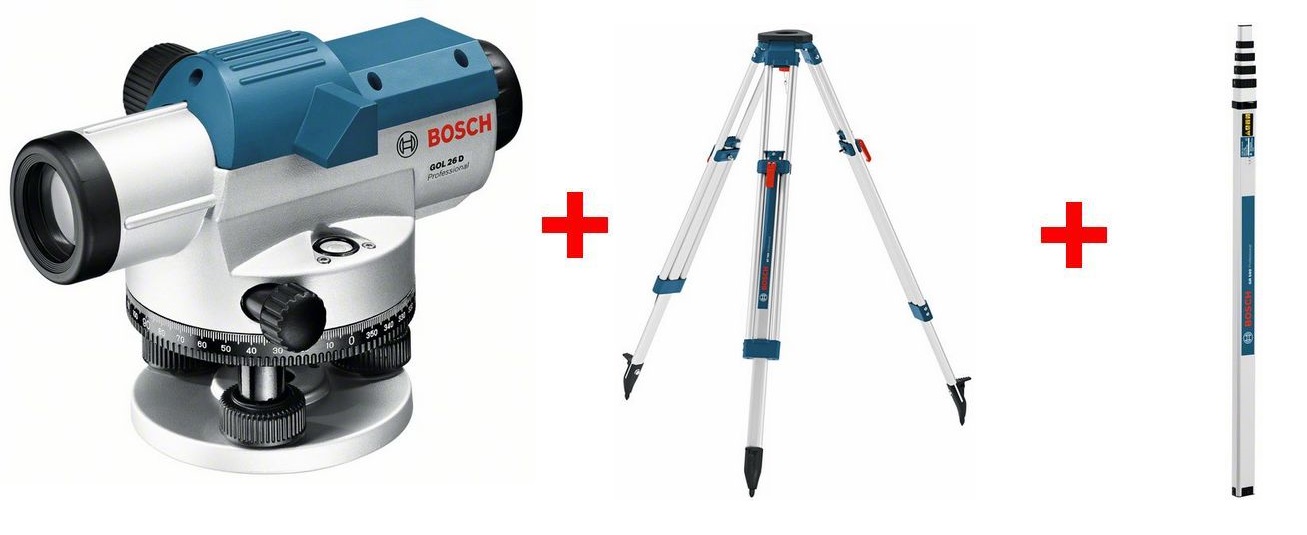 Нивелир оптический BOSCH GOL 26 D + BT160+GR500 Нивелир оптический BOSCH GOL 26 D + BT160+GR500