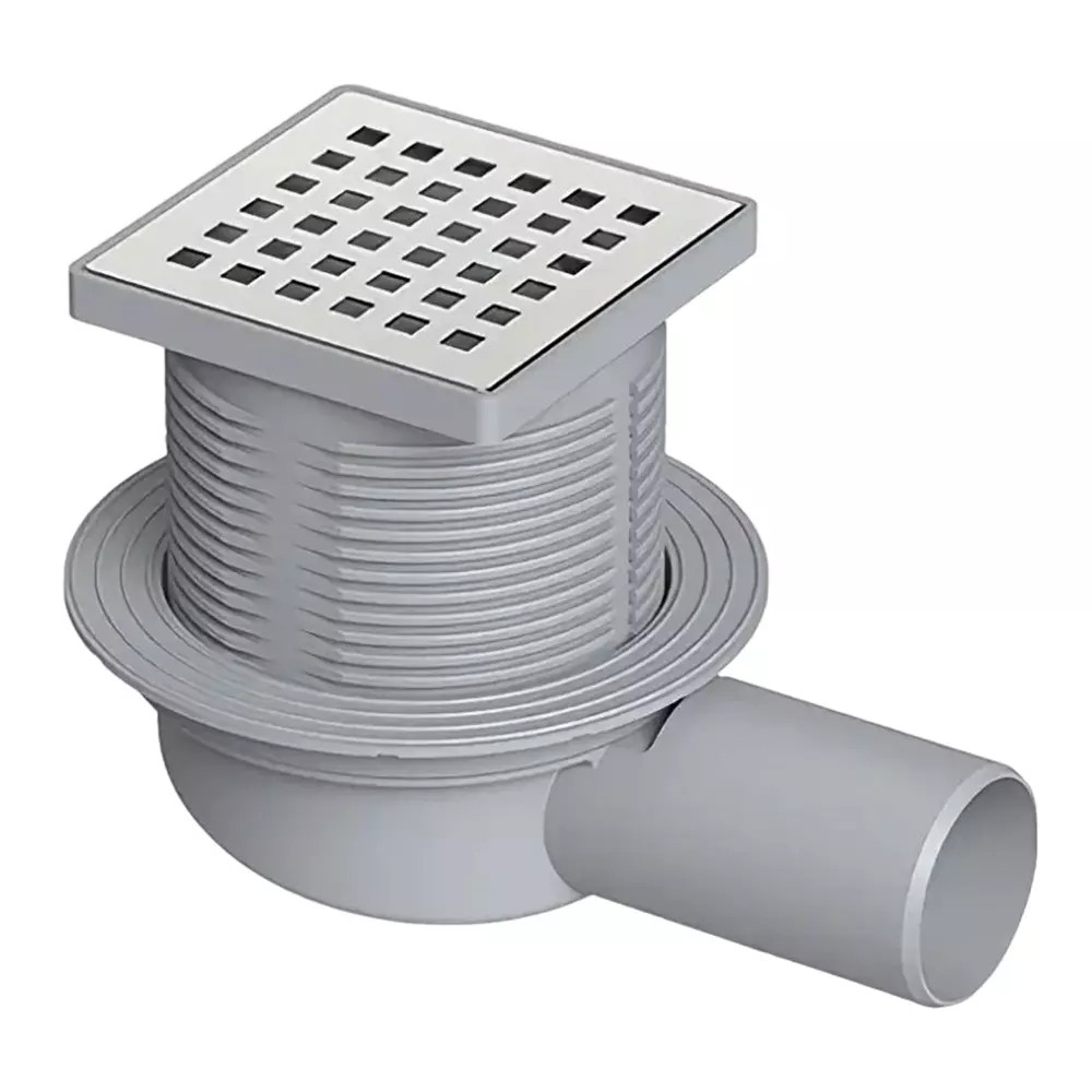 Трап горизонтальный D 110мм 100x100мм регул. реш нерж VF.041.110K.100.01 Трап горизонтальный D 110мм 100x100мм регул. реш нерж VF.041.110K.100.01