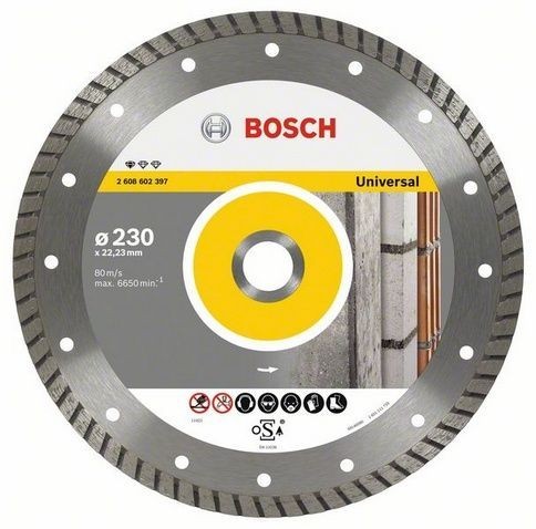 Круг алмазный 115х22 Pf Universal Turbo BOSCH 2.608.602.393 Круг алмазный 115х22 Pf Universal Turbo BOSCH 2.608.602.393