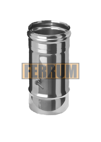 Шибер (нержавеющая сталь 0,5 мм) ф130 Ferrum 82920 Шибер (нержавеющая сталь 0,5 мм) ф130 Ferrum 82920