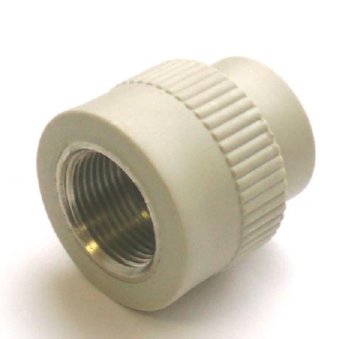 Муфта комбинированная PPRC ф 50 мм x 11/2" ВР (5/30) белая Муфта комбинированная PPRC ф 50 мм x 11/2" ВР (5/30) белая