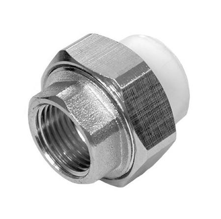 Муфта разъемная PPRC ф 50 мм x 11/2" ВР (10/20) серая