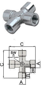 Крест В-В-В-В 1/4" GAV 27819/1254/2