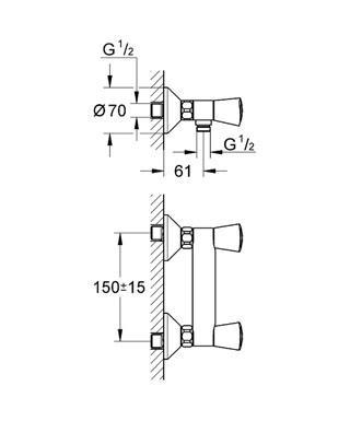 Смеситель "COSTA S" для душа Grohe 26317001 Смеситель "COSTA S" для душа Grohe 26317001