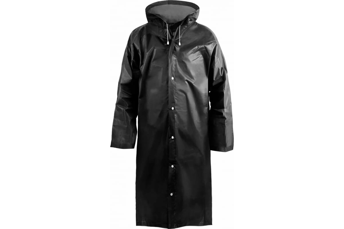 Дождевик черный EVA с капюш (на кнопках) Komfi/50