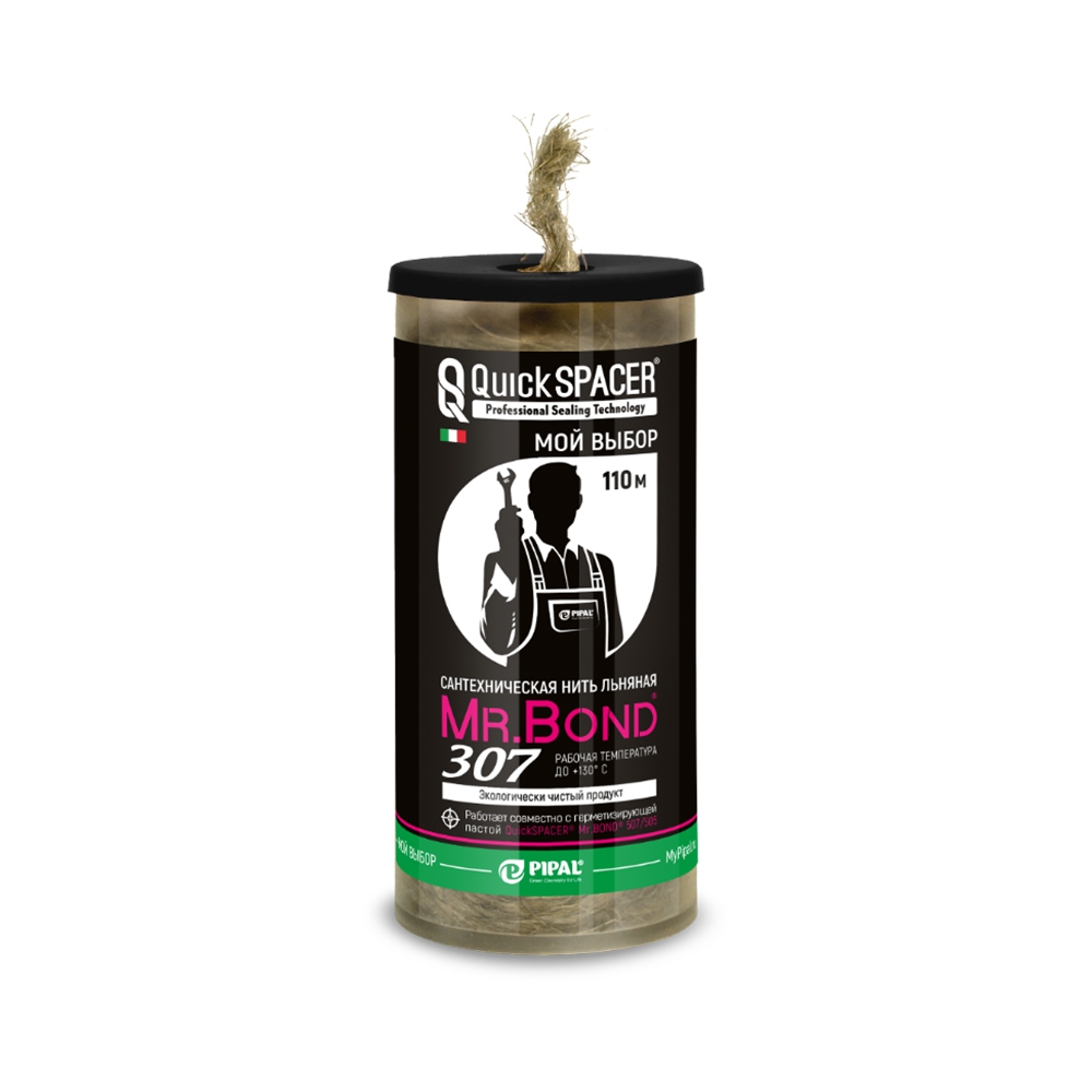 Нить сантехн. льняная QS Mr.Bond 307 110м 5030700110 Нить сантехн. льняная QS Mr.Bond 307 110м 5030700110