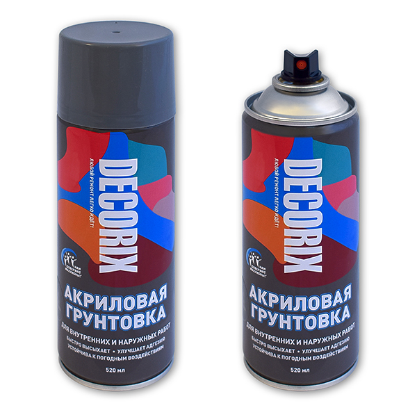 Аэрозольная грунтовка серая Decorix 0108-10DX