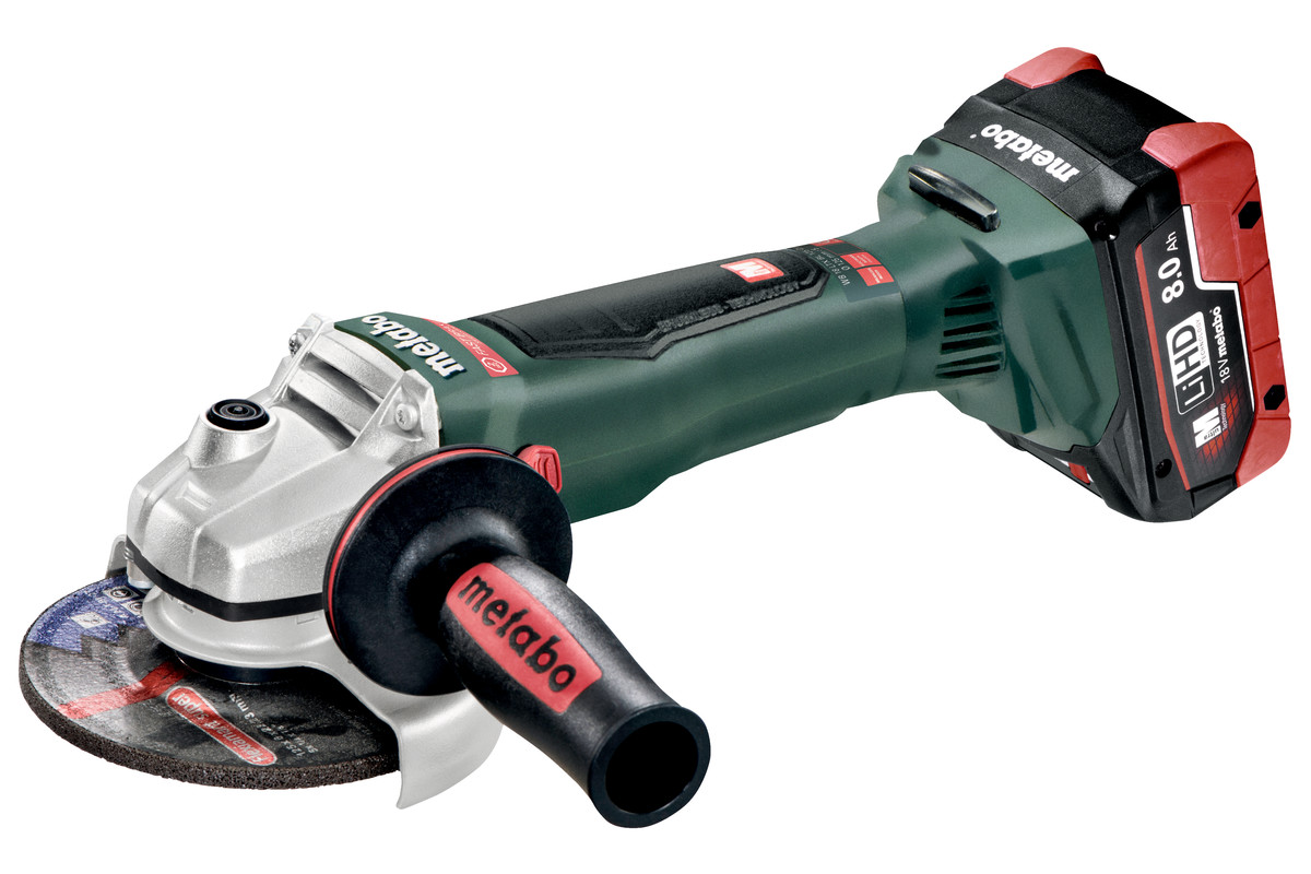 УШМ аккумуляторная Metabo WB 18 LTX BL 125мм 2 акк 8,0 Ач 613077810