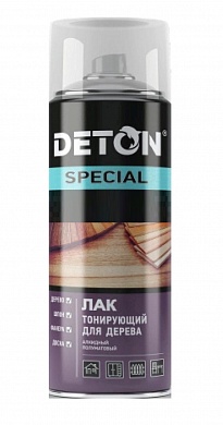 Лак аэрозольный тонирующий для дерева Deton Белый DTN-A07314