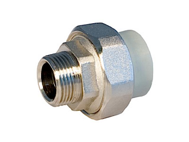 Муфта разъемная PPRC ф 40 мм x 11/4"НР (10/30) серая