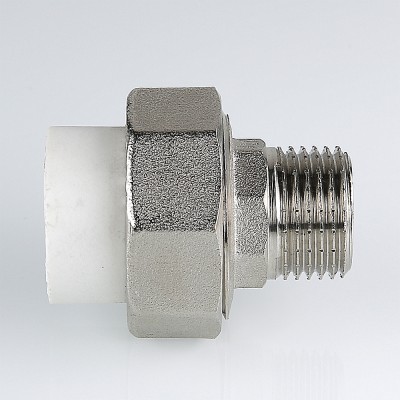 Муфта разъемная Valtec PPR ф 40мм х 11/4" НР белая (5/35) VTp.761.0.04007