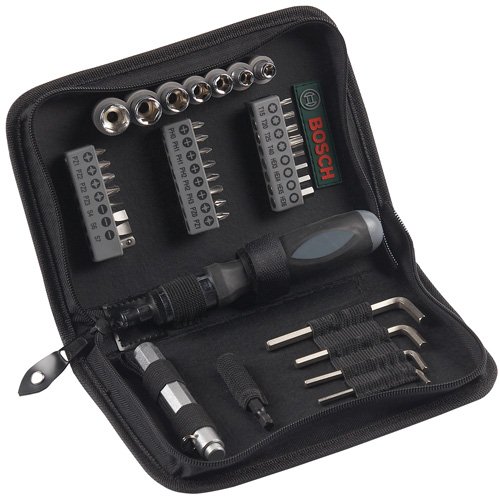 Набор вставок и ключей 38 единиц в сумке + фонарь, быт BOSCH 2 607 019 506 Набор вставок и ключей 38 единиц в сумке + фонарь, быт BOSCH 2 607 019 506