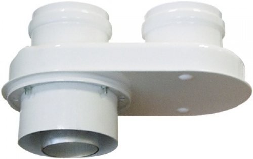 Адаптер D60/100 мм на D80+80 мм алюминий, белый Conti S08VMFFB Адаптер D60/100 мм на D80+80 мм алюминий, белый Conti S08VMFFB