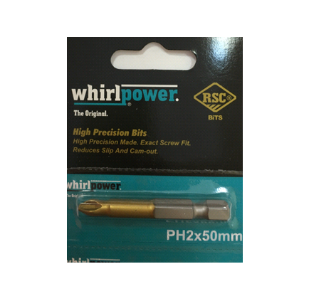 Вставка PH2 50мм TiN half Whirl Power 272010500202 Вставка PH2 50мм TiN half Whirl Power 272010500202