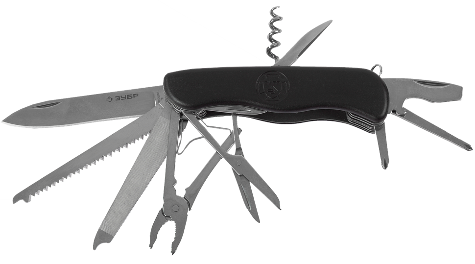 Нож складной многофункциональный ЗУБР 12 функций 47792