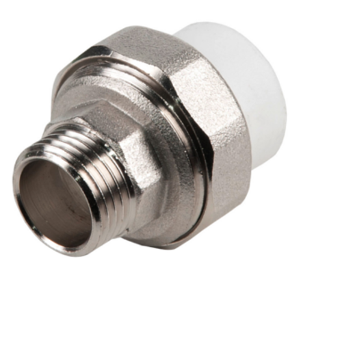 Муфта разъемная PPR ф 25мм х 1/2" НР белая 127-0223/10156115 Муфта разъемная PPR ф 25мм х 1/2" НР белая 127-0223/10156115
