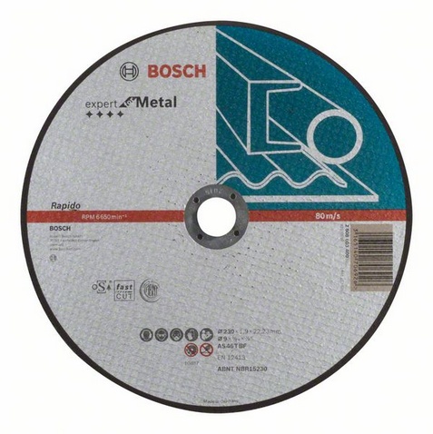 Круг отрезной по металлу BOSCH 2 608 603 400 230х1,9х22 ExpertMetal 1шт/25 Круг отрезной по металлу BOSCH 2 608 603 400 230х1,9х22 ExpertMetal 1шт/25