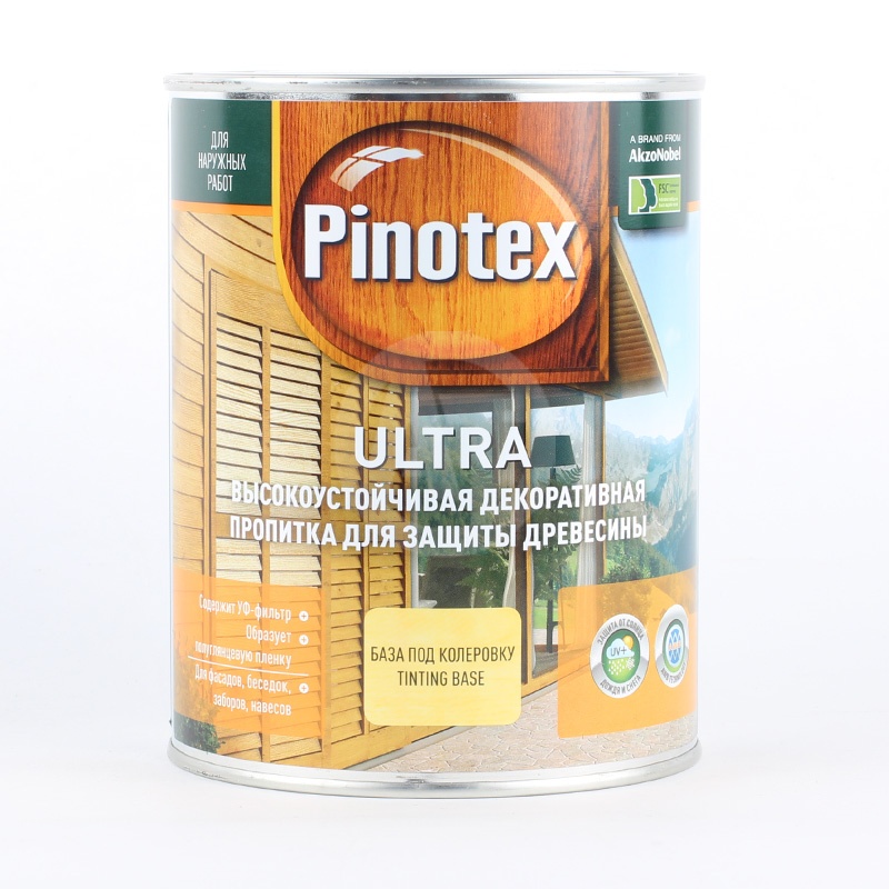 Пропитка Ультра "Пинотекс" калужница 1л Pinotex 42217