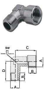 Уголок В-Н 3/4" 1250/5 GAV 31988 Уголок В-Н 3/4" 1250/5 GAV 31988