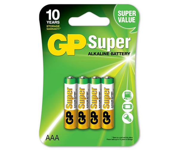 Батарейка GP ААА Super Alkaline LR03 BP4 (4шт)