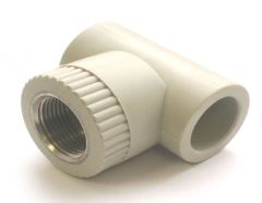 Тройник комбинированный PPRC ф40мм x 11/4" ВР (5/25) серый FD-plast 1100 Тройник комбинированный PPRC ф40мм x 11/4" ВР (5/25) серый FD-plast 1100