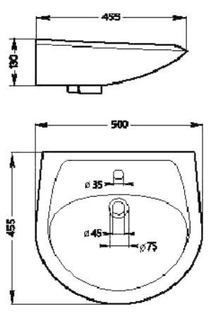 Умывальник "Бриз-50" Santek 19004