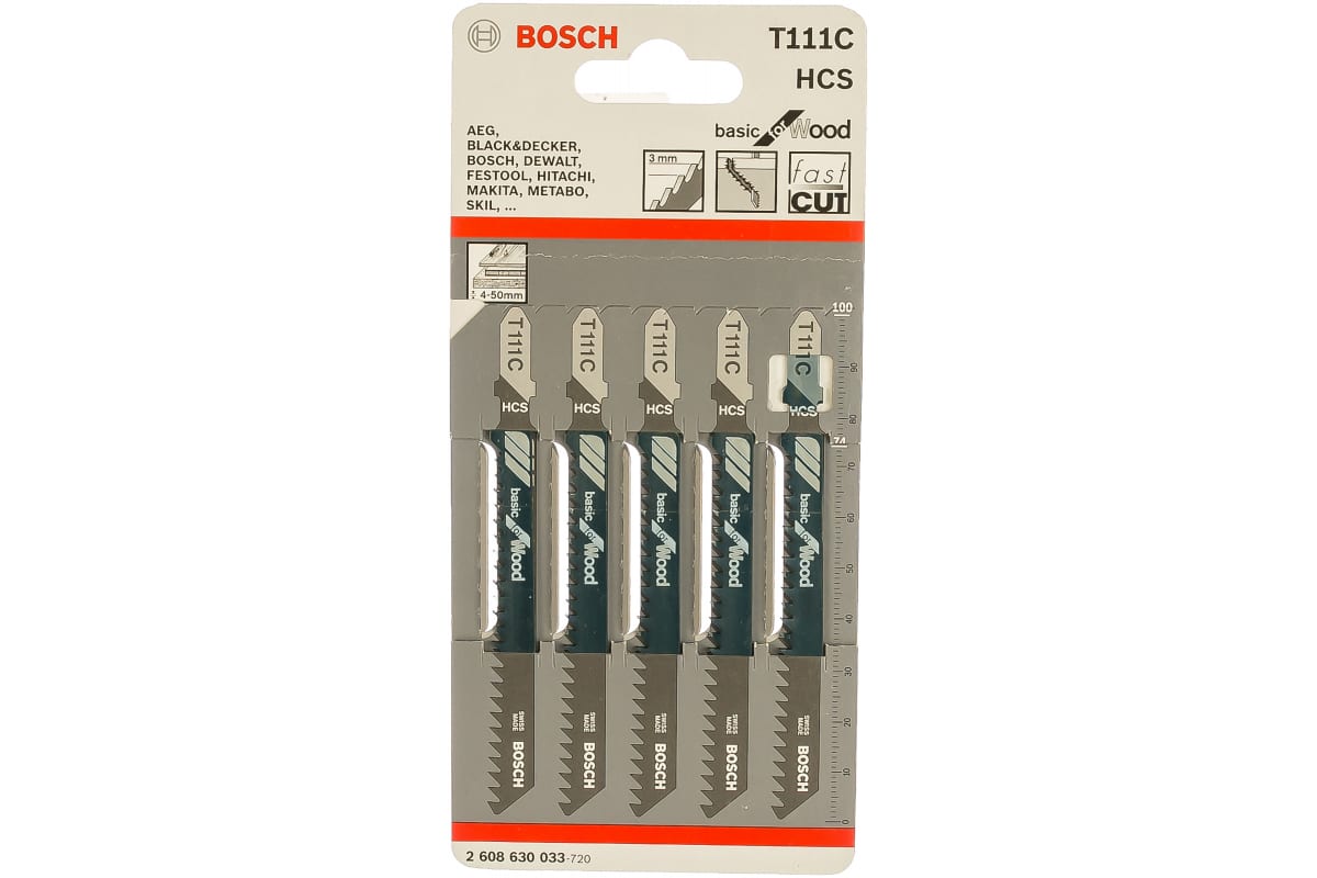 Пилка для электролобзика Bosch T111 C HCS 1шт/5 2 608 630 033