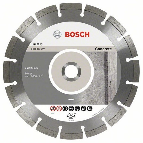 Круг алмазный 115х22 бетон Ef Concrete BOSCH 2.608.602.555